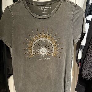 Lucky Brand Women's Gray Graphic Tee
